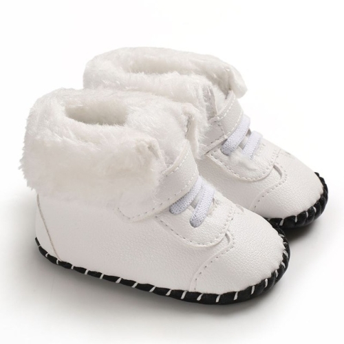 

Winter Boots Soft Sole Walkers Newborn Baby First Winter Infant Footwear Toddler, Size:Inner Length: 11cm(White)