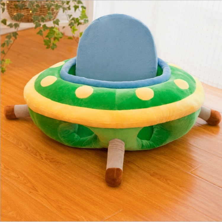 

Plush UFO Baby Learning Chair Sofa Toy With Filler and Diaphragm(Green)