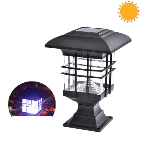 

Solar Pillar Light Outdoor Waterproof Decorative Garden Lawn Wall Lamp(White Light)