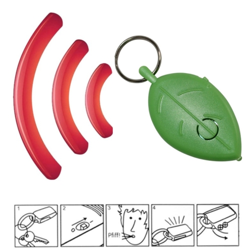 

Leaf-shaped Intelligent Voice-controlled Anti-lost Device Whistle Key Finder with LED Light(Green)