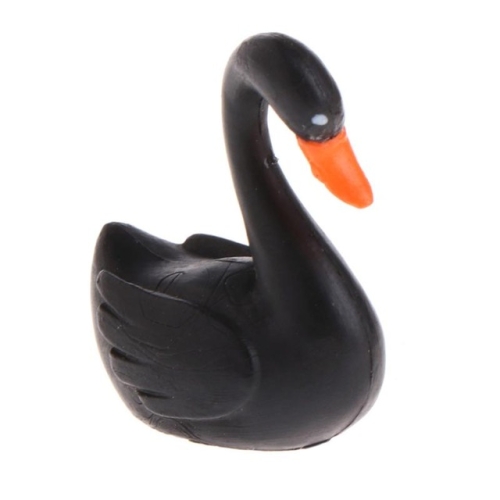 

3 PCS Mini Cute Goose Swan Aquariums Ornaments Fairy Micro Garden Decoration(Black)