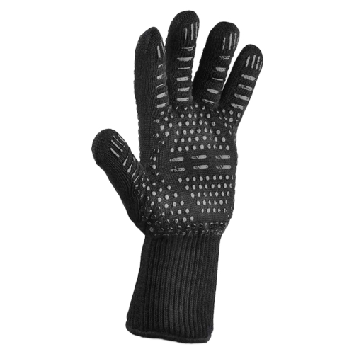 

Heat-resistant High Temperature Fire Resistance Cooking Baking Barbecue Grill Gloves Black ==