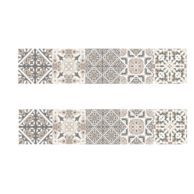 

2 PCS Retro Tile Stickers Kitchen Bathroom PVC Self Adhesive Wall Stickers Living Room DIY Decor Wallpaper Waterproof Decoration, Style: Without Laminating(MZ039 D)