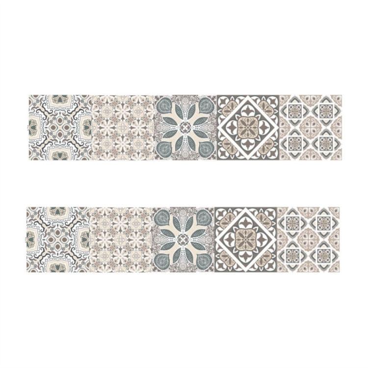 

2 PCS Retro Tile Stickers Kitchen Bathroom PVC Self Adhesive Wall Stickers Living Room DIY Decor Wallpaper Waterproof Decoration, Style: Laminating(MZ039 E)