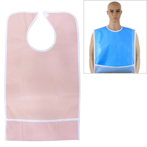 

Adult Eat Meal Waterproof Bib, Size:50x80cm(Single Layer Light Pink)