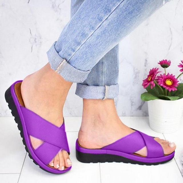 

Summer Woman slippers Outdoor Sandal Comfortable Sandals, Size:42(Purple)