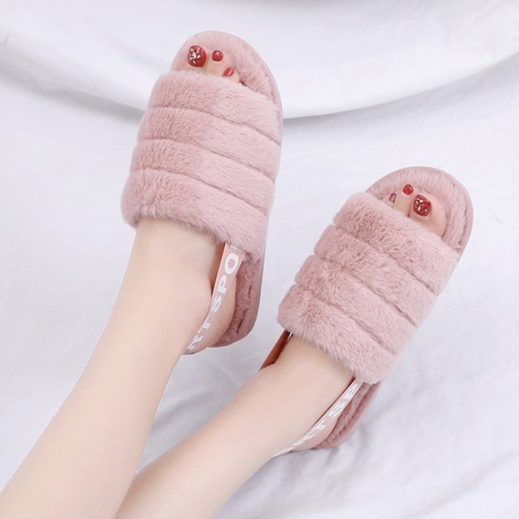 

Solid Color Flat Bottom Women Slippers, Size:37(Pink)
