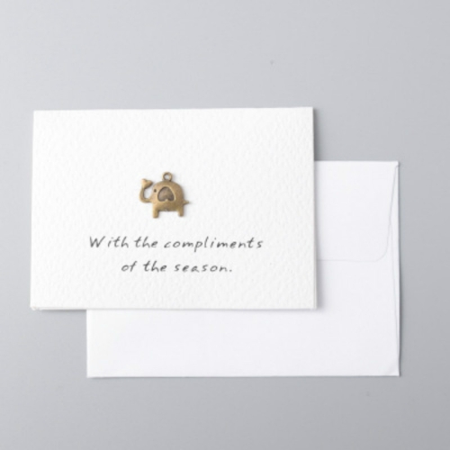 

5 PCS Reminiscence Mini Card Wedding Invitation Birthday Greeting Cards(Elephant)