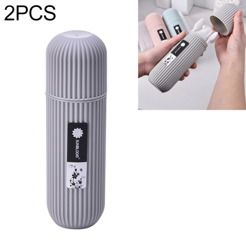 

2 PCS YJ-029 Portable Toothpaste Toothbrush Protect Holder Case Travel Camping Toothbrush Storage Box(Grey)