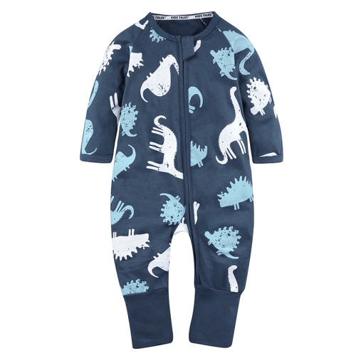 

Babies Print Pattern Zipper Jumpsuit Romper, Kid Size:73cm(HY2391B Navy Blue Dinosaur)