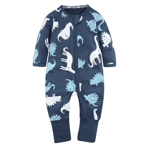 

Babies Print Pattern Zipper Jumpsuit Romper, Kid Size:100cm(HY2391B Navy Blue Dinosaur)