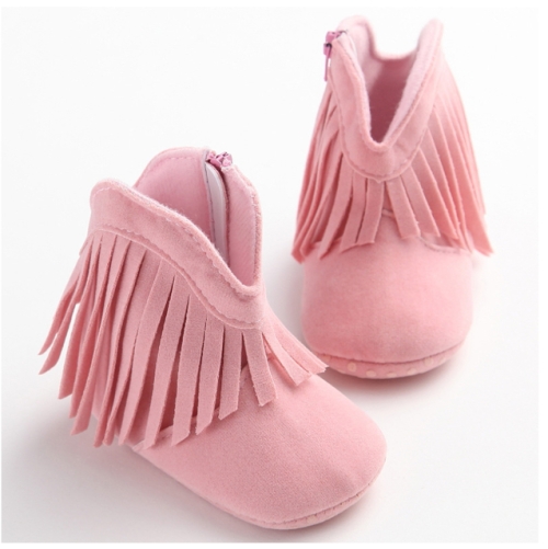 

Baby Boots Toddler Shoes Infant First Walker Soft Sole Newborn Crib Shoes, Size:11cm(Pink)