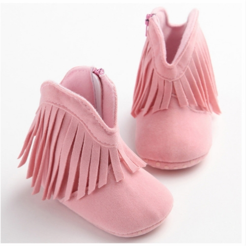 

Baby Boots Toddler Shoes Infant First Walker Soft Sole Newborn Crib Shoes, Size:12cm(Pink)