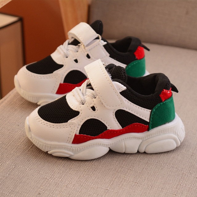 

Fashion Boys Girls Casual Breathable Non-Slip Sneakers Sport Shoes, Size:22(Black)