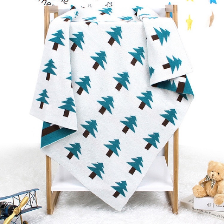 

Baby Knit Christmas Tree Hug Blanket out Shawl Cover(White)