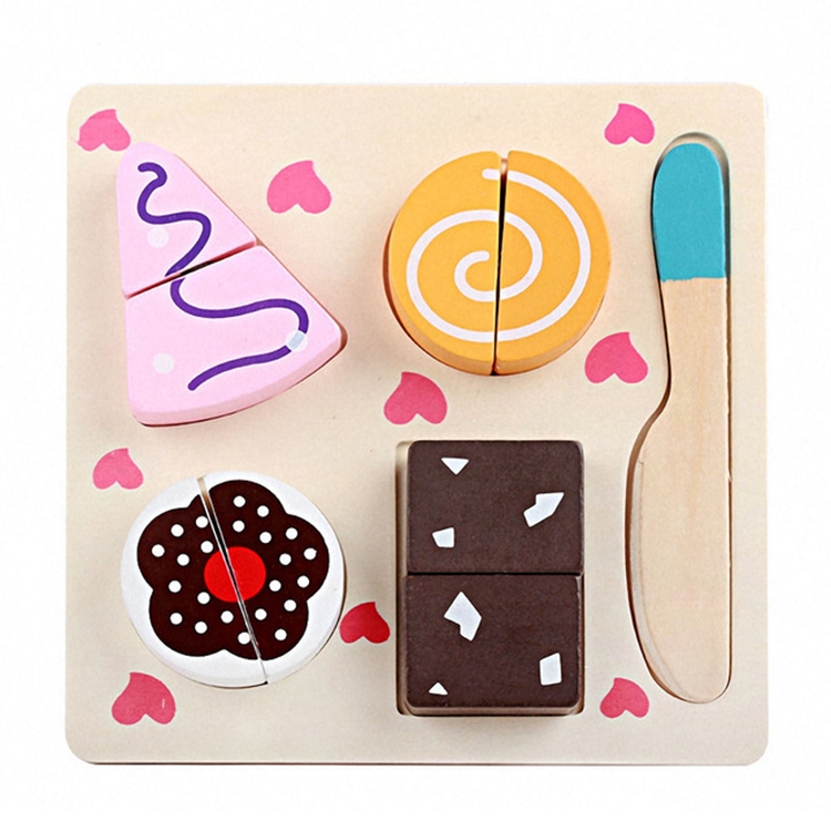 

Children Wooden Cutting Fruits and Vegetables Educational Toys Kitchen Pretend Game Cooking Educational Toys(Pastry)