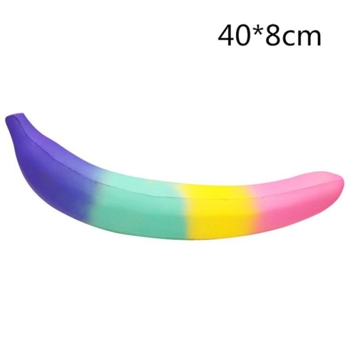 

Giant Rainbow Banana Kawaii Squishy Slow Rising Squeeze Toys Huge Fruit Scented Gift(Colorful)