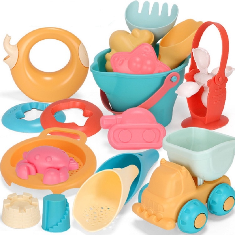 

17 in 1 Outdoor Play Water Play Sand Soft Silicone Material Tool Children Play WaterToy Set