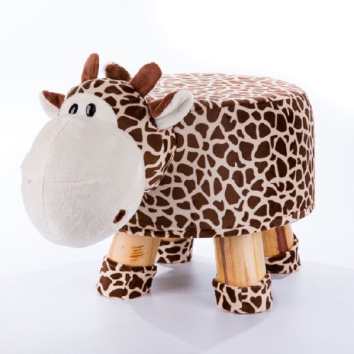 

Solid Wood Animal Small Stool Children's Household Low Stool Cute Round Stool(Giraffe)