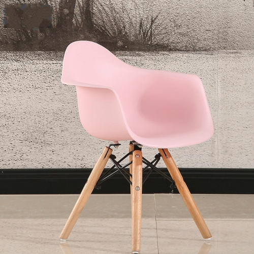 

Nordic Minimalist Modern Children Furniture Kids Stool Plastic Wood Chair Fashion Kids Chair(Pink)