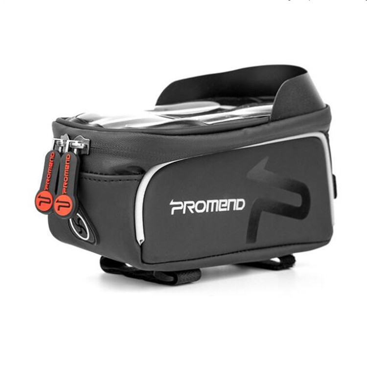 

PROMEND Waterproof MTB Road Bike Touch Screen Bag for 6.0 Inch Phone, Color:Black with headphone jack