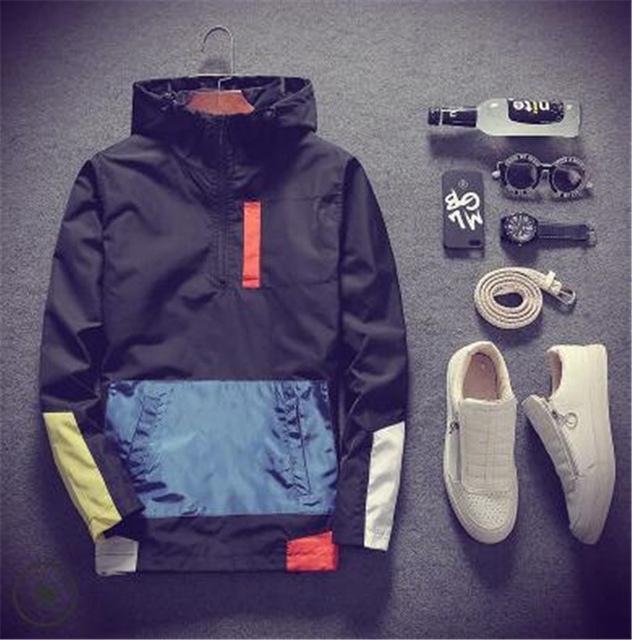 

Casual Men's Jackets Waterproof Spring Hooded Coats Men Outerwear Clothing, Size:XXXXXL(Black)