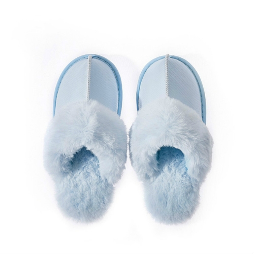 

Women Solid Color Warm Plush Slippers, Size:41(Light Blue)