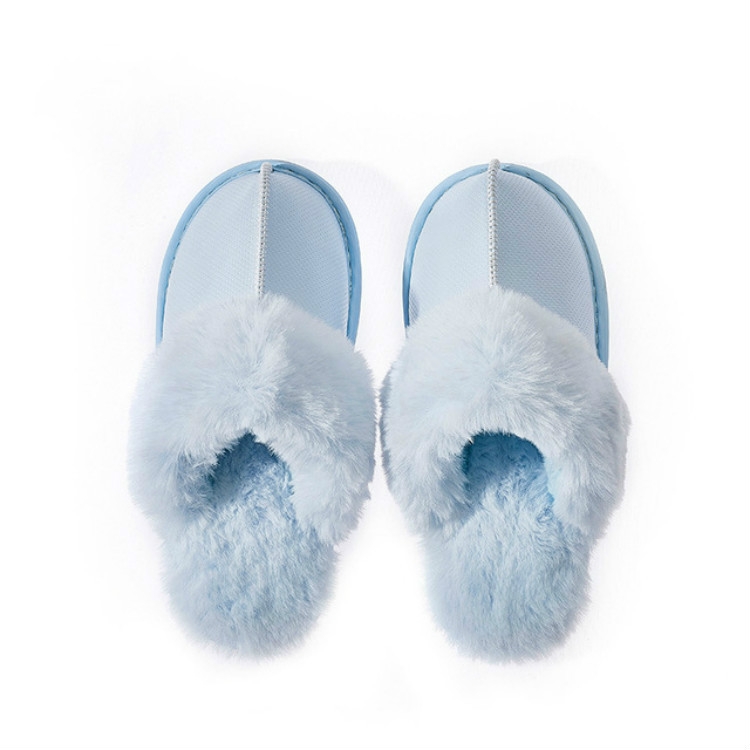 

Women Solid Color Warm Plush Slippers, Size:44(Light Blue)