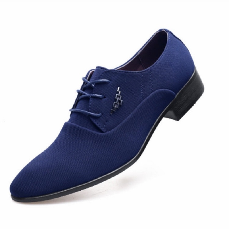 

Autumn Cloth Shoes Men Casual Shoes Breathable Shoes Wild Lace Belt Shoes, Size:38(Blue)