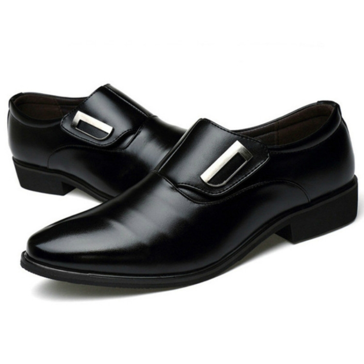 

Spring Casual Tide Shoes Dress Shoes Men British Pointed Shoes, Size:43(Black)
