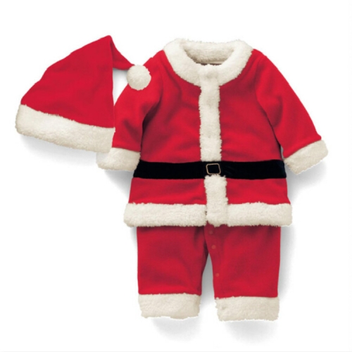 

Boy Santa Claus Costume + Hat Set, Height:130cm