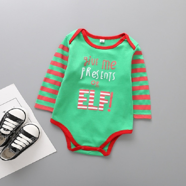 

Spring and Autumn Children Christmas Costumes Cotton Long Sleeve Triangle Jumpsuits Romper, Size:95 Yards(F)