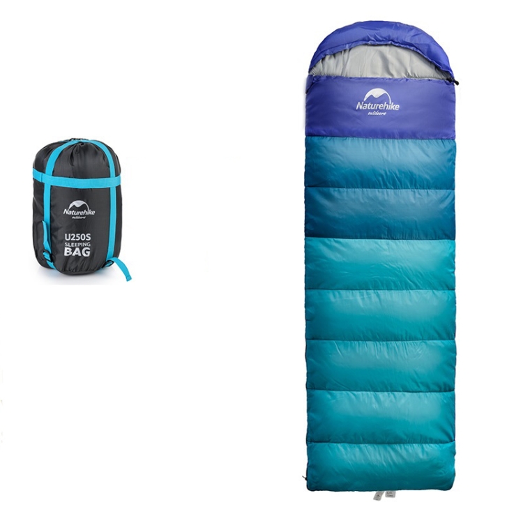 

Naturehike NH15S009-D Adult Outdoor Tent Camping Summer Thin Single Portable Down Cotton Sleeping Bag, Style:Without Lead(Peacock Blue)