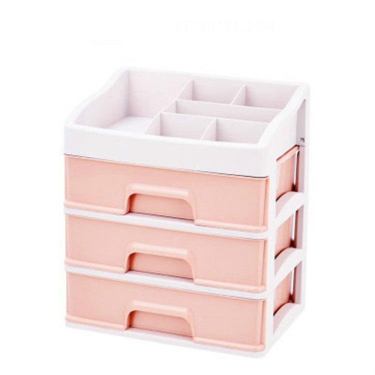 Sunsky 2 Pcs Plastic Storage Drawer Makeup Desktop Storage Box