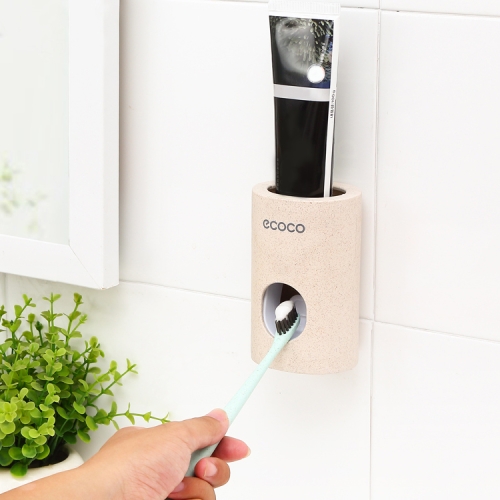 

ECOCO Wheat Straw Wall-mounted Seamless Stickers Lazy Automatic Toothpaste
