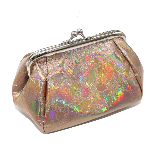 

Creative Large Capacity Storage Bag Laser Coin Purse Cosmetic Bag(Coffee)