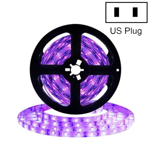 

3528 SMD UV Purple Light Strip Epoxy LED Lamp Decorative Light Strip, Style:Waterproof 5m(US Plug)