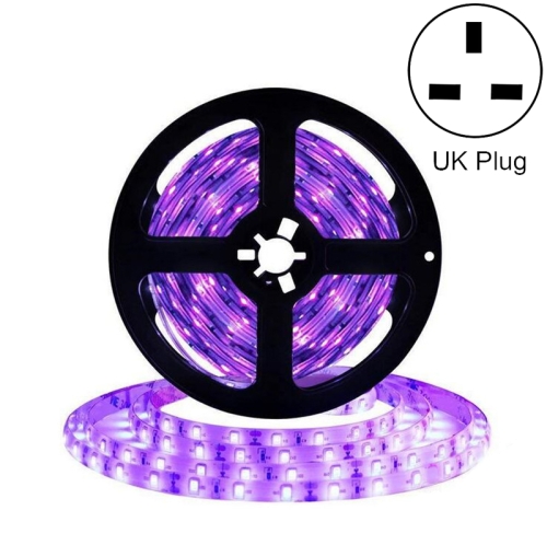 

3528 SMD UV Purple Light Strip Epoxy LED Lamp Decorative Light Strip, Style:Waterproof 10m(UK Plug)