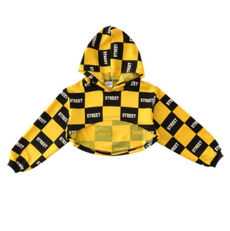 

Girls Hip Hop Style Street Dance Performance Costumes, Size:110cm(Tops)