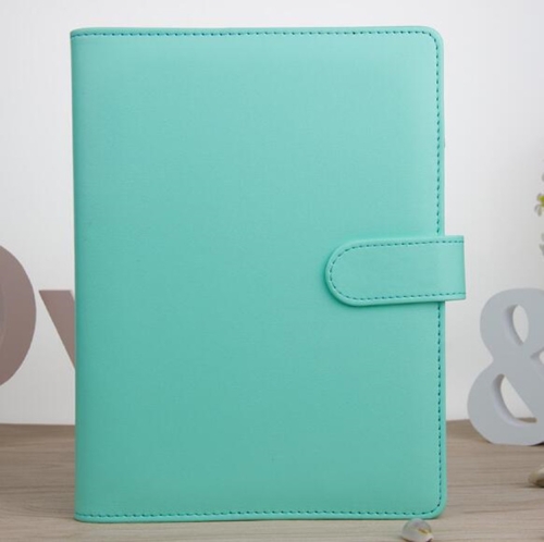 

Notepad Cover Loose Leaf Handbook Protector Simple and Fresh Stationery, Color:A6 Lake Green