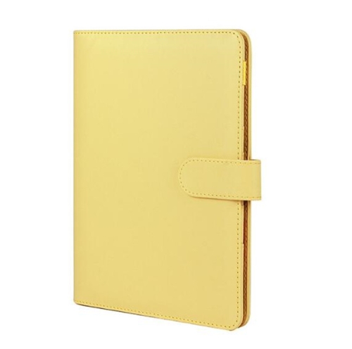 

Notepad Cover Loose Leaf Handbook Protector Simple and Fresh Stationery, Color:A6 Lemon Yellow