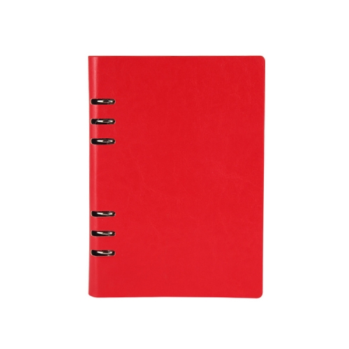 

Business Notepad Loose Leaf Replaceable Inner Notebook Thickened Diary Book, Color:A5 Red
