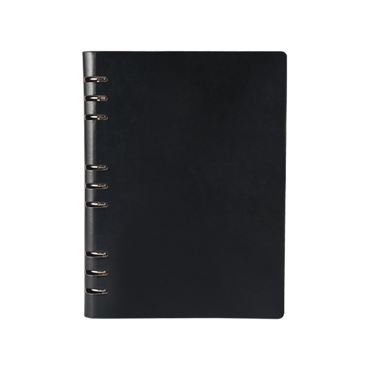 

Business Notepad Loose Leaf Replaceable Inner Notebook Thickened Diary Book, Color:B5 Black