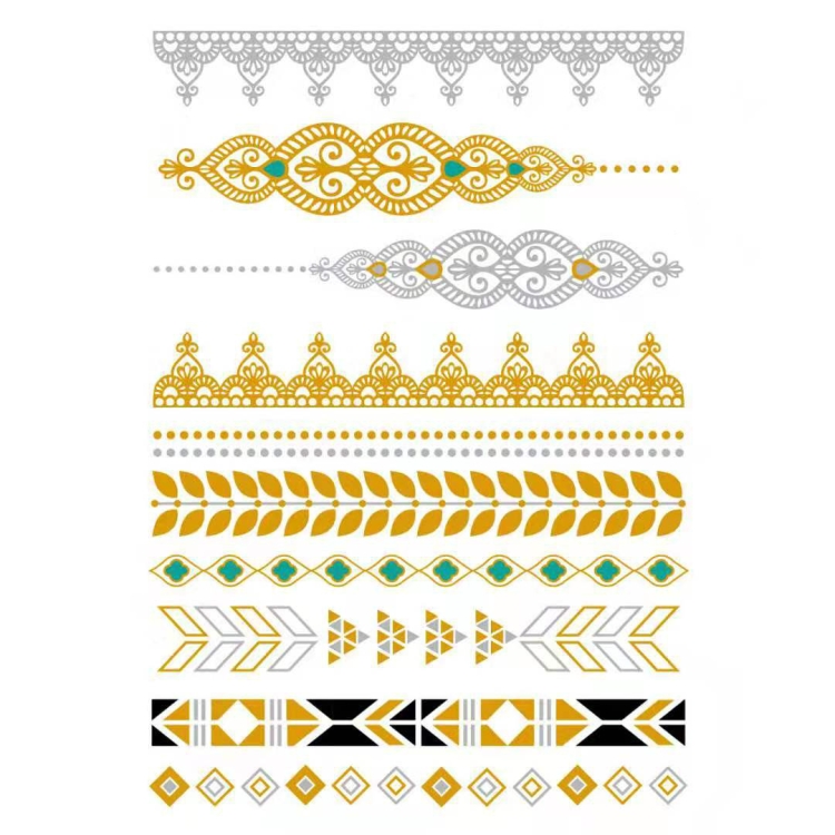 

2 PCS Waterproof Hot Stamping Temporary Tattoo Sticker(YH-078)
