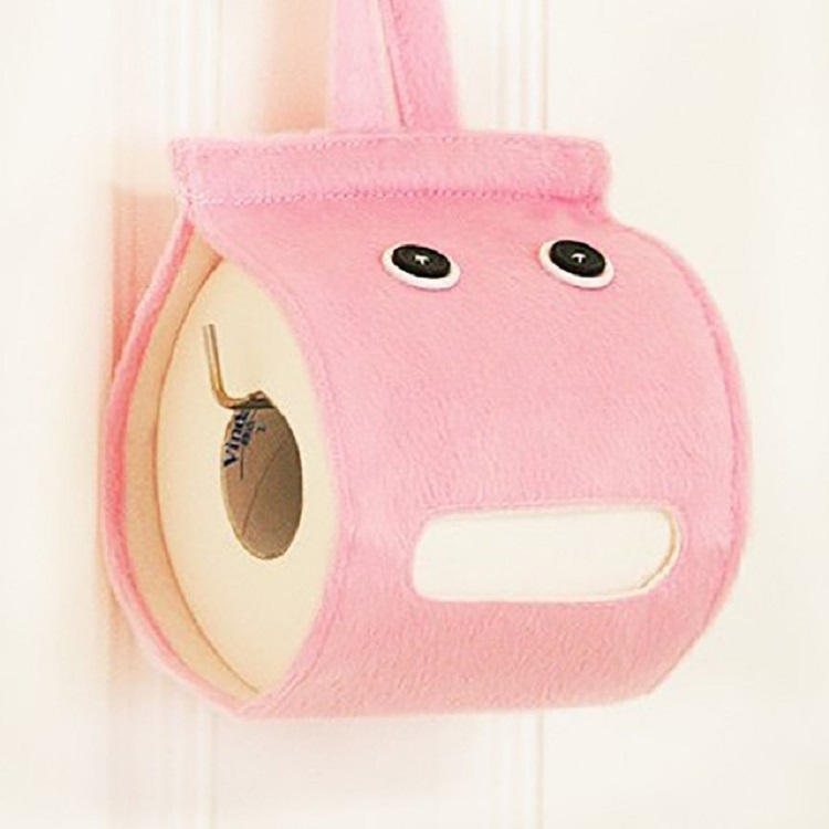 

2 PCS Colorful Tissue Cloth Fabric Box Tissue Storage Box(Pink)