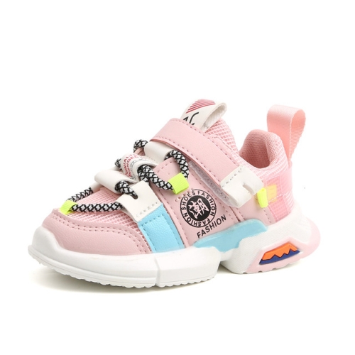 

Girls Boys Shoes Fashion Breathable Sports Shoes, Size:30(Pink)