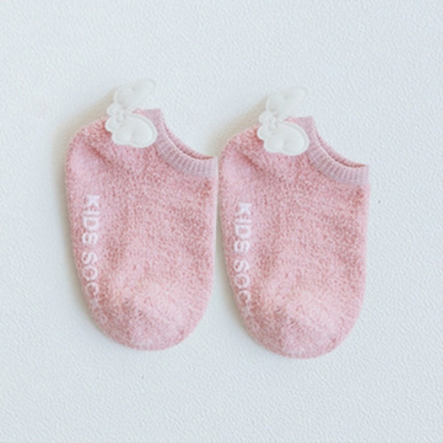 

Children Coral Fleece Wings Pattern Non-slip Baby Socks, Size:S(Pink)