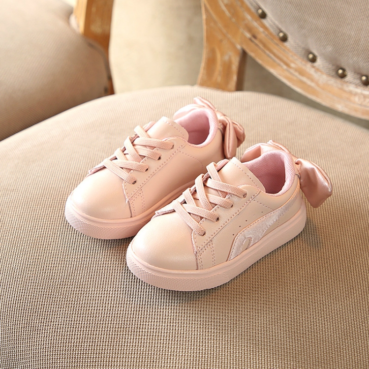 

Autumn Super Soft Leather Non-slip Girls Casual Shoes, Shoe Size:21(Pink)