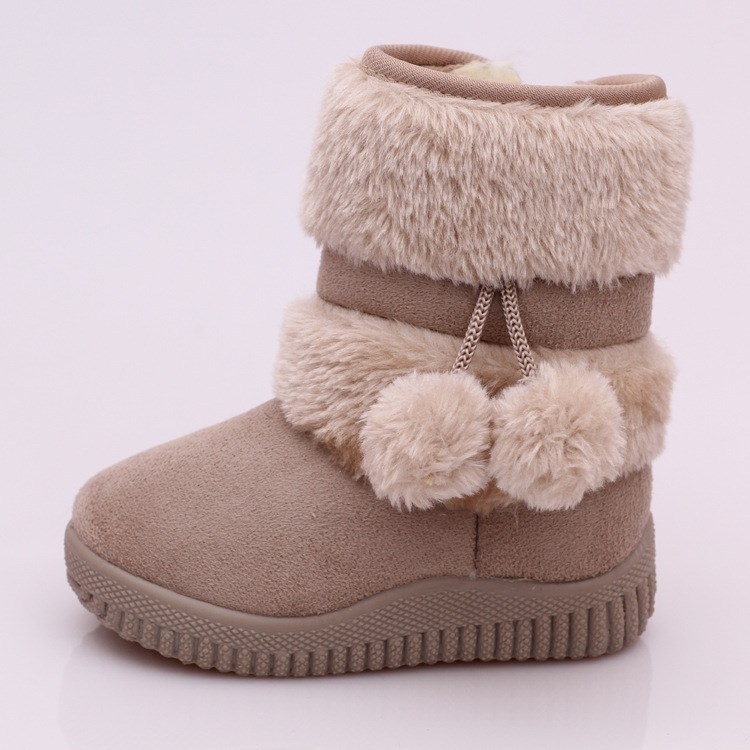 

Children Winter Comfort Warm Shoes Thick Snow Boots, Shoe Size:26(Beige)