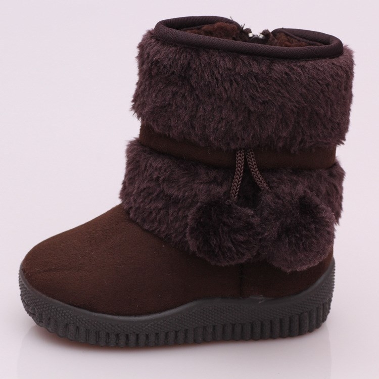 

Children Winter Comfort Warm Shoes Thick Snow Boots, Shoe Size:27(Coffe)